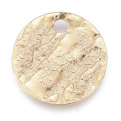 Medál 304-es acélból készült "texturált kerék", 10,5x1 mm