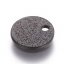 Medál 304-es acélból készült "texturált kerék", fekete, 8x1 mm