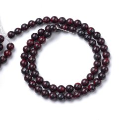 Přírodní heliotrop - korálky, 6 mm, bloodstone