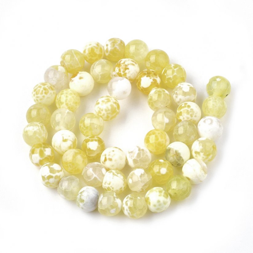 Natürlicher Feuerachat - Perlen, gelb, 8 mm