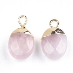 Přívěšek z přírodního růženínu, 14~15x8x5~5.5mm