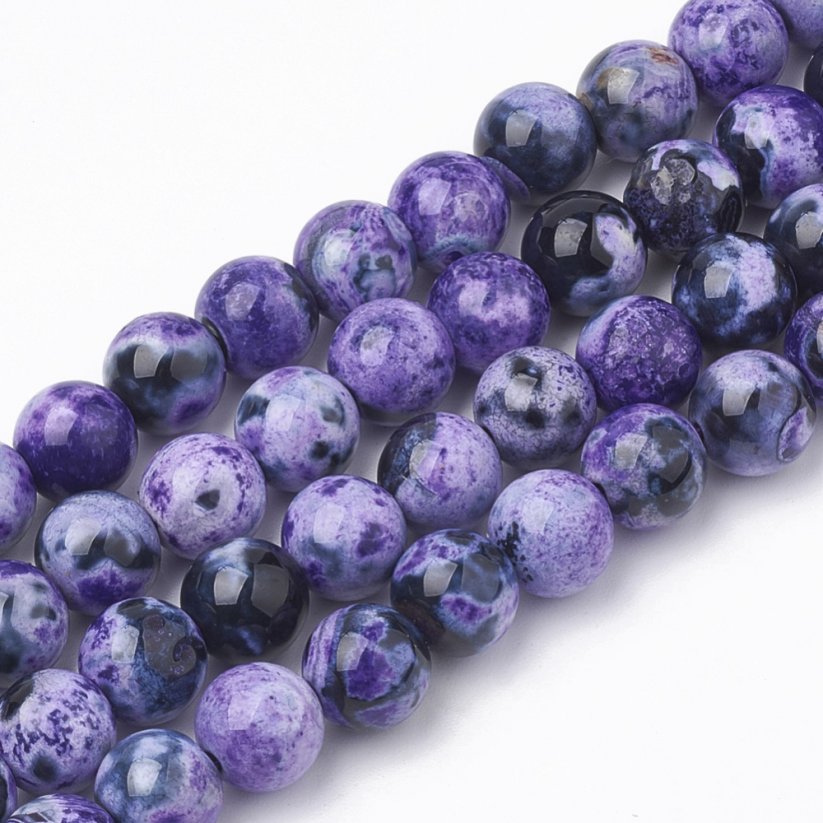 Natürlicher Feuerachat - Perlen, mehrfarbig, 6 mm
