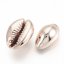 Fémezett kauri kagyló, rosegold - 14~20x9~14x7~10 mm