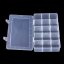 Aufbewahrungsbox aus Plastik für Perlen - verstellbar, 15 Fächer, 27,5x16,5x5,7 cm