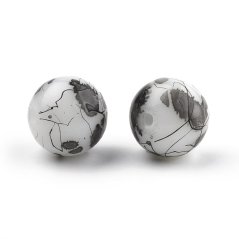 Skleněné korálky - černé, 4 mm, průvlek 1,1-1,3 mm