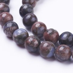 Přírodní opál - korálky, africký, modrý, 8 mm