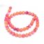Natürlicher Nephrit - Perlen, rosa-orange, 8 mm