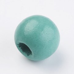 Fa gyöngyök 14x13 mm, zöld