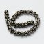 Naturachat - Tibetische Dzi Rondelle Perlen, schwarz-weiß, 14~14.5x9.5~10mm