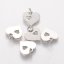 Přívěšek z 304 oceli stříbrný "Srdce" 12x12,5x1 mm