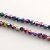 Broušené skleněné korálky, pokovené, vícebarevné, 4 mm