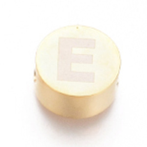 Abstandhalter aus Stahl, Buchstabe E, golden, 10x4,5 mm