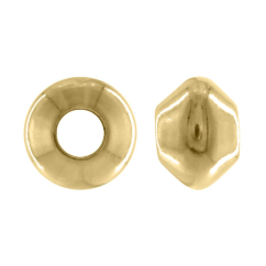 Sima gyöngy, bicone, arany, 5 mm, gold filled