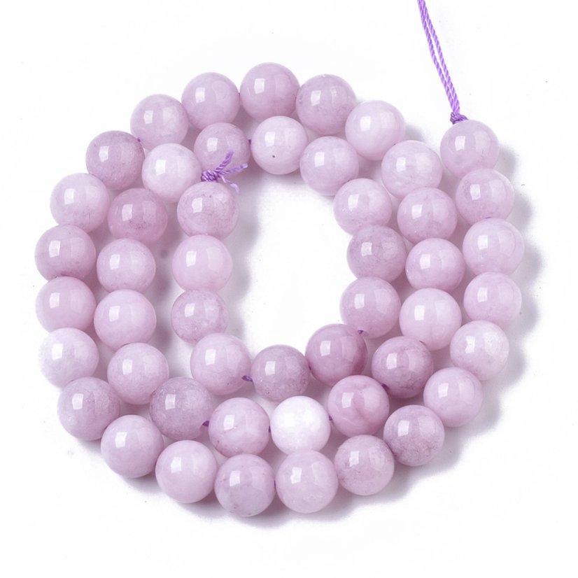 Prírodný chalcedón - korálky fialové 8 mm
