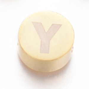 Ocelový oddělovač, písmenko Y, zlaté, 10x4,5 mm