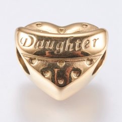 Elválasztó 304 acél szív lány aranyból 11.5x15x11mm