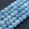 Natürlicher Aquamarin - Klasse A+, Perlen, blau, 8 mm