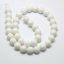 Natürlicher malaysischer Nephrit -  Perlen, weiß, 8 mm