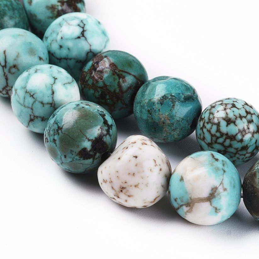 Synthetischer Türkis - Perlen, blau, 8 mm