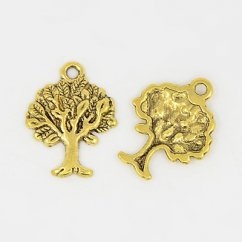 Přívěšek strom života - zlatý 22x17x2mm