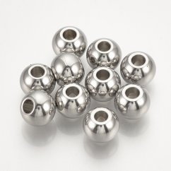 Oddělovač z 304 ocele, kulička, stříbrná, 6 mm