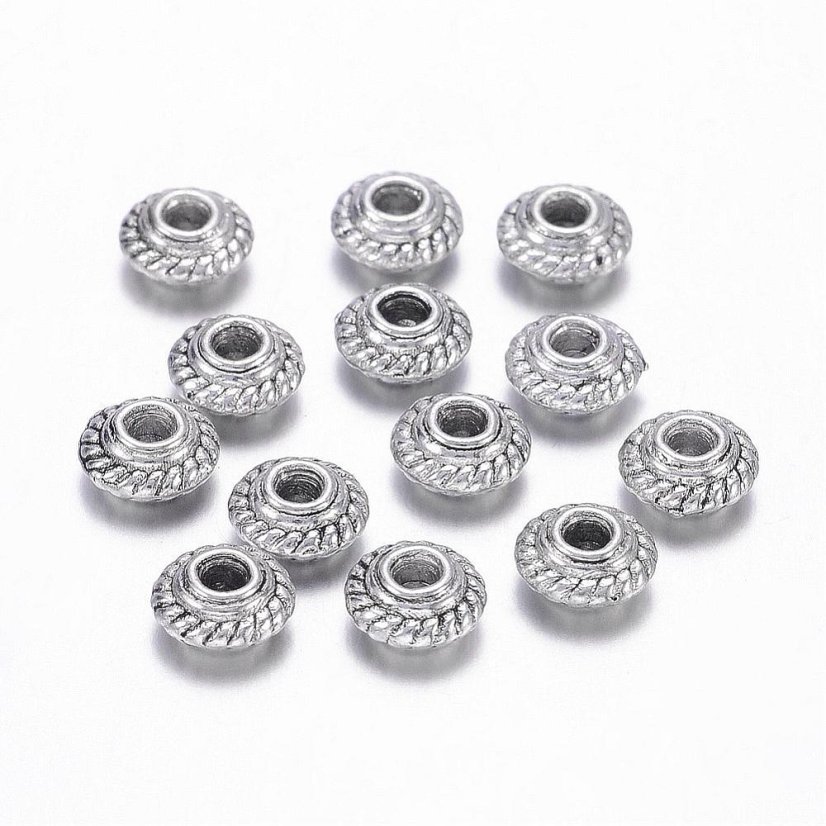 Fém elválasztó ezüst 5x3 mm, menet 1,5 mm