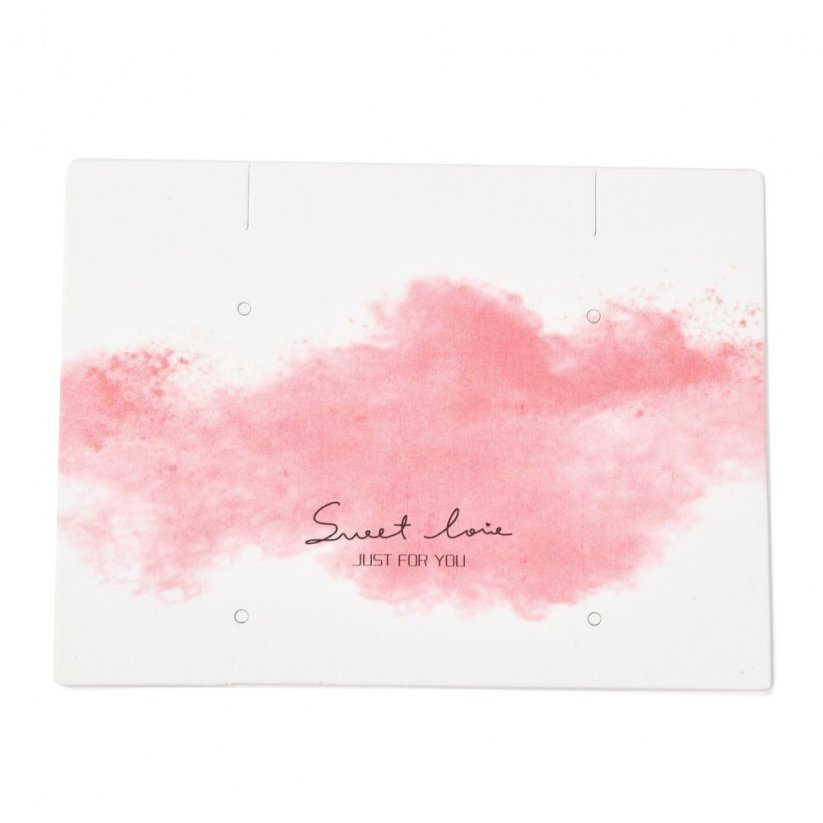 Papierkarte für Schmuckdisplay - rosa, 60x80 mm
