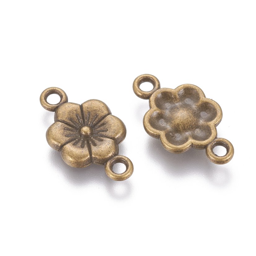Közbülső "virág" bronz 18x10x2mm