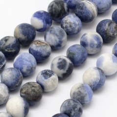 Prírodný sodalit - korálky matné modré 8 mm
