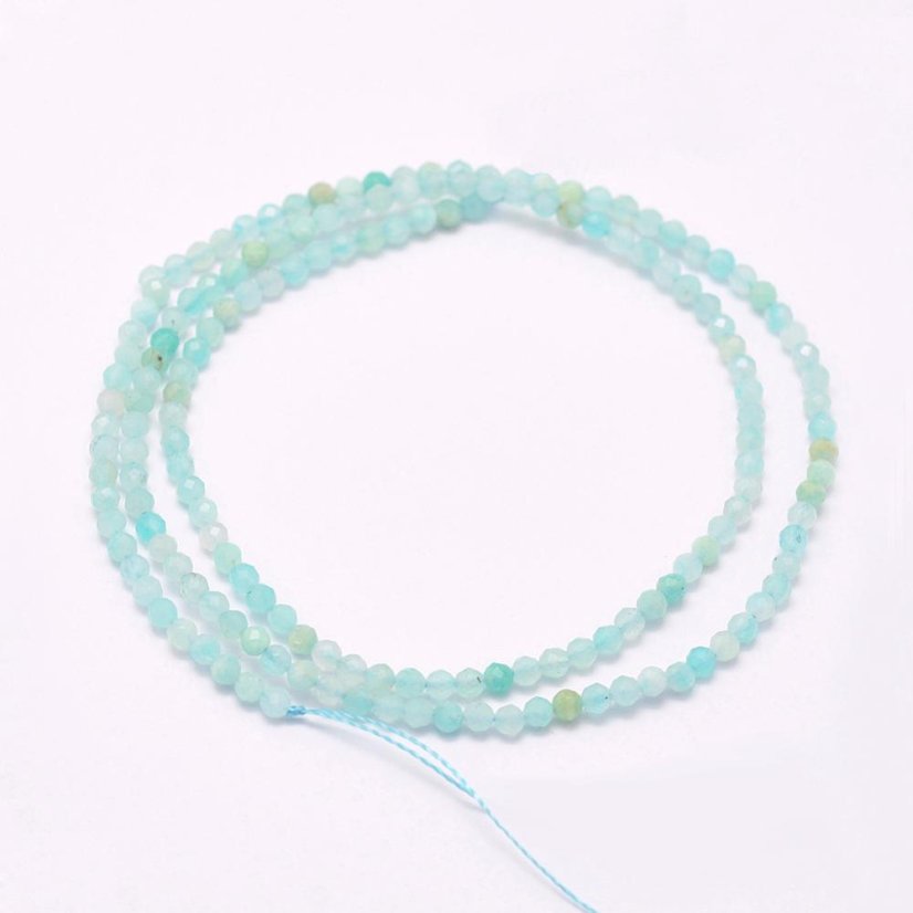 Přírodní amazonit - korálky, zelené, třída A, 4 mm