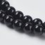Přírodní onyx - korálky, černé, 6 mm
