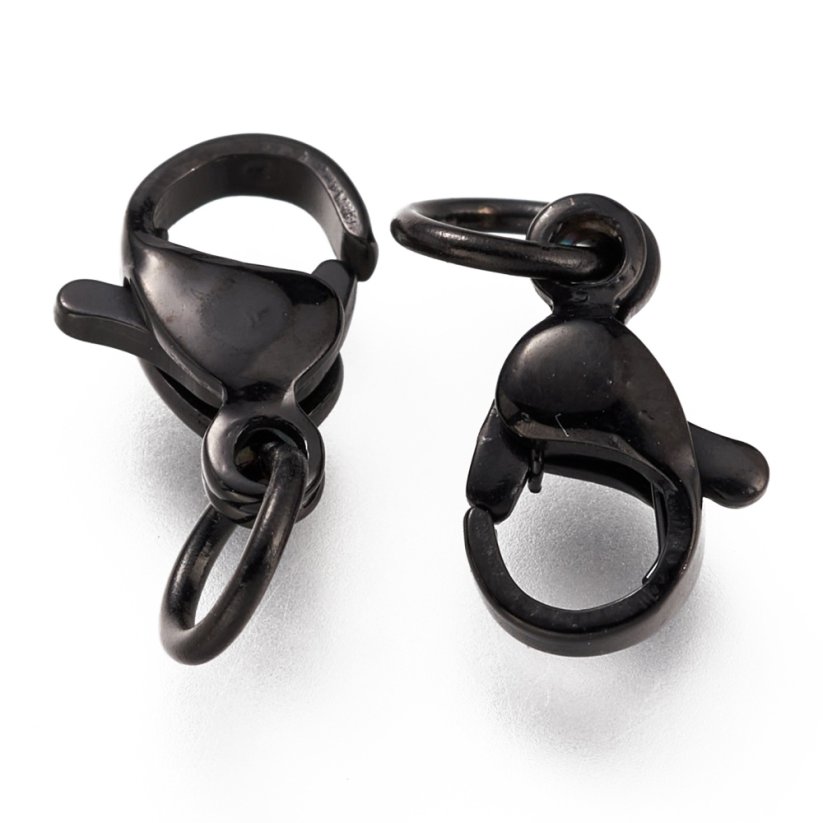 304 Ocelová karabinka, gunmetal, 10x7x3 mm