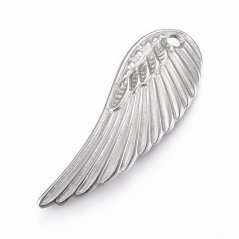 Přívěsek z nerezové oceli 304,"Křídla",  31.5x11x1.5mm