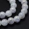 Metallisierter geknackter Naturkristall - Perlen, farblos, 8 mm