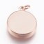 Mosadzný prívesok s ružovou živicou, rosegold, 14x11x3 mm
