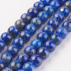 Természetes lapis lazuli - gyöngyök, kék 8 mm