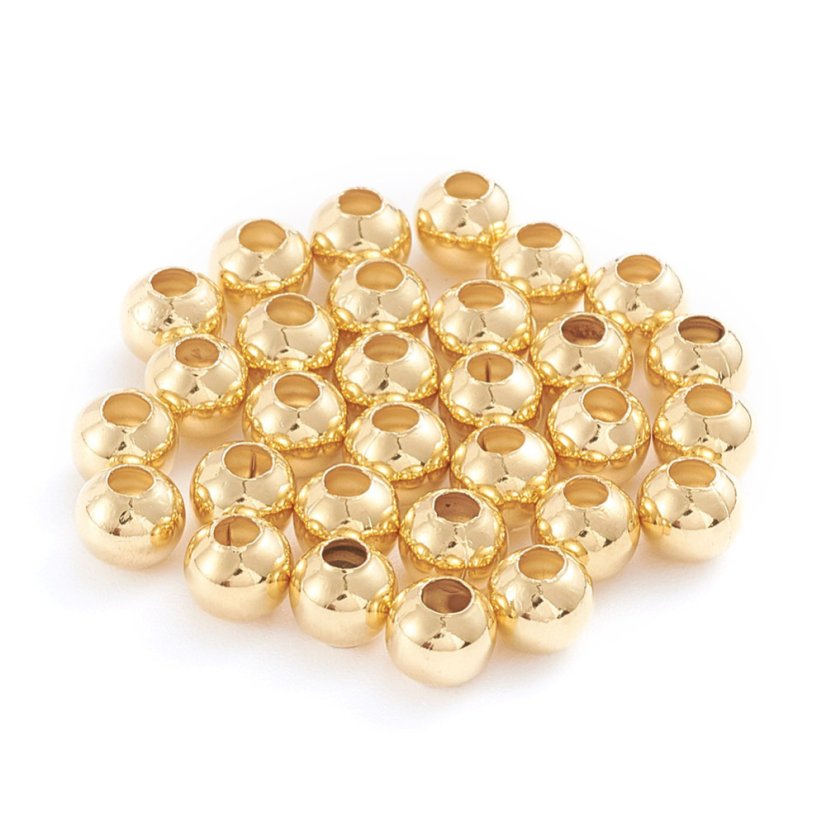 Oddělovač z 304 oceli, kulatý, zlatý, 5x4,5x1,8mm