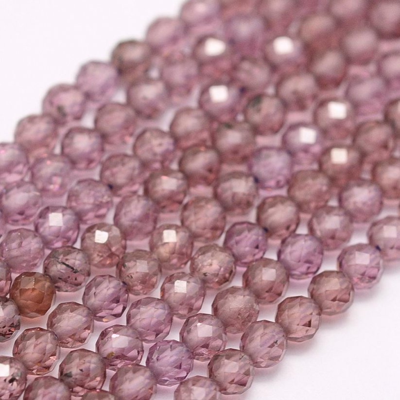 Natürlicher Granat - Perlen, rot, 2,5 mm