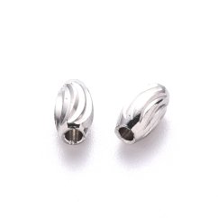 Acél elválasztó, ovális,  ezüst, 5x3 mm
