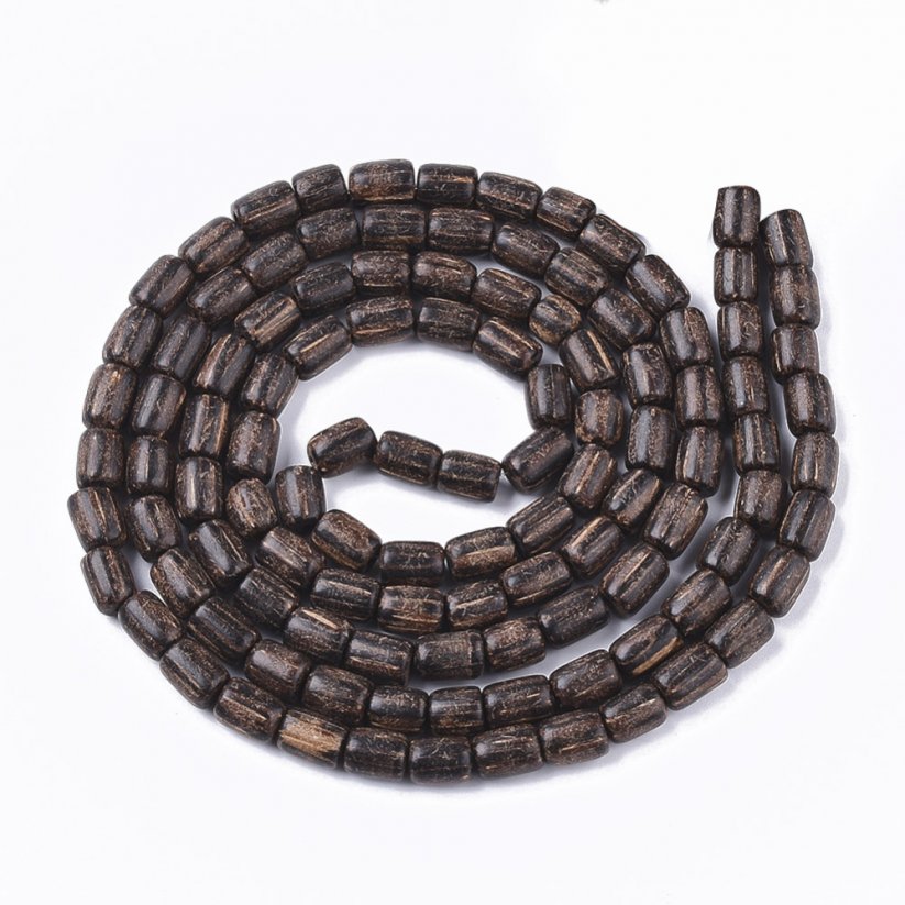 Korálky z bodhi (fíkovník) dřeva, hnědé, 6-7,5x5,5 mm