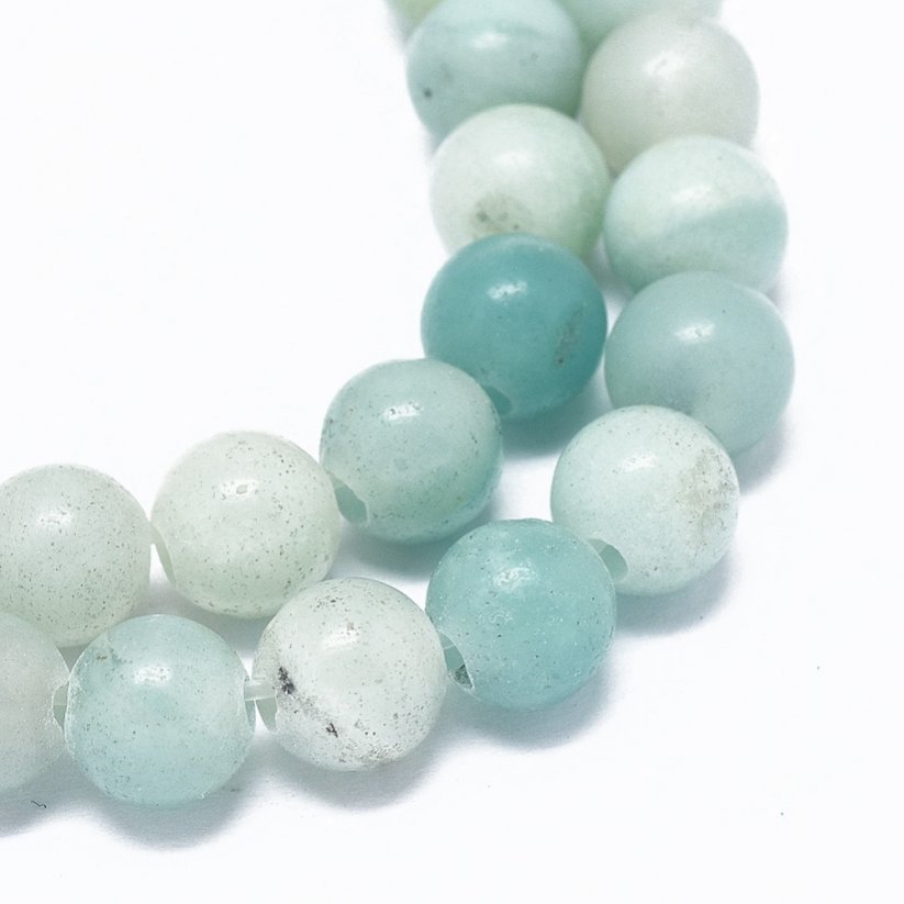 Naturchalcedon - Imitation von Amazonit - Perlen, mehrfarbig, 8 mm