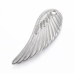 Přívěsek z nerezové oceli 304,"Křídla",  31.5x11x1.5mm
