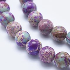 Természetes regalit - gyöngyök, kék-lila, 8 mm