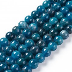 Természetes apatit - gyöngyök, kék, 4 mm