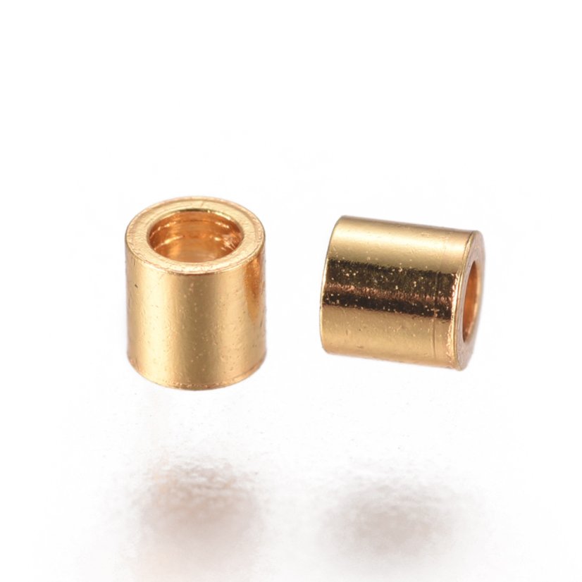 Oceľový oddeľovač, valček, zlatý, 2x2 mm