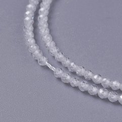 Cirkónia gyöngyök - csiszolt, átlátszó, 3 mm