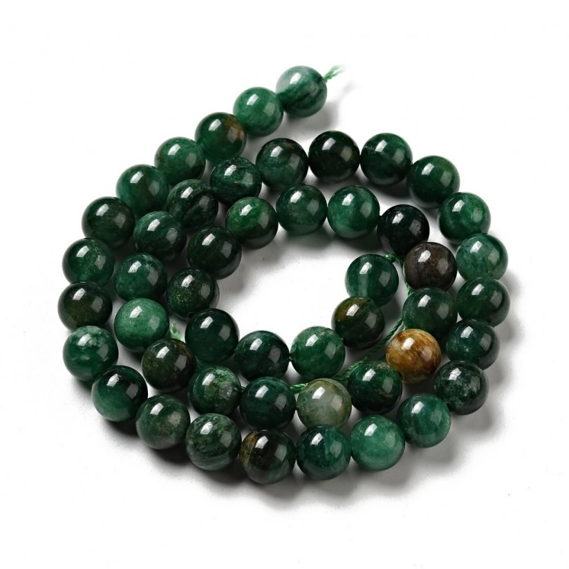 Natürlicher Smaragd - Perlen, grün, 6 mm