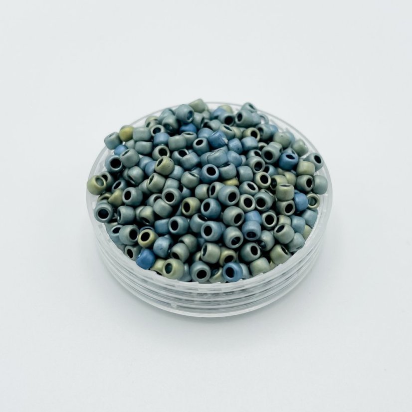 TOHO Round, 8/0, 512F, Higher-Metallic Frosted Blue Haze, rokajlové korálky