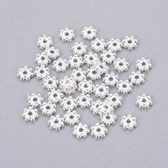 Kovový oddelovač kytička, starostrieborná, 4x1,5mm
