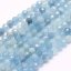 Natürlicher Aquamarin - Perlen, geschliffen, blau, 3 mm